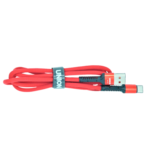 Union Кабель USB 2.0 (M) TypeC (M)  красный