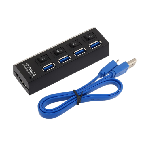 Tohom USB-Hub 4-і 1-де ауыстырғыштары бар карта оқу құрылғысы