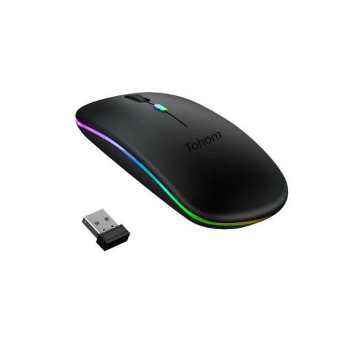 Беспроводная мышь Tohom, USB, черная, компактная