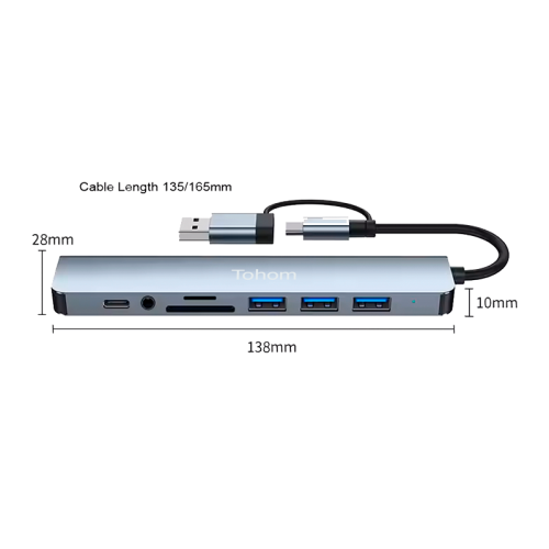 Картридер Tohom USB-Hub 8 в 1 Новосибирск, Россия