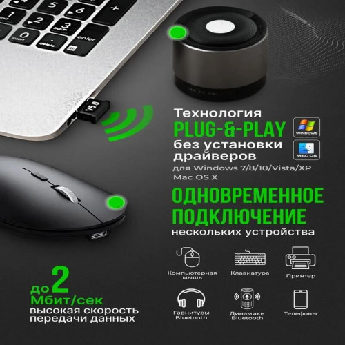 Tohom USB Bluetooth 5.0 адаптер для ПК и ноутбука Новосибирск, Россия