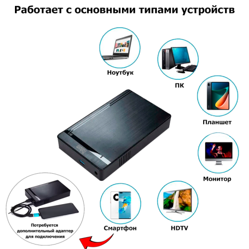 Внешний бокс Tohom для HDD/SSD Алматы, Казахстан