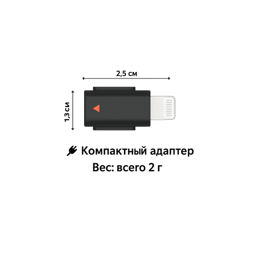 IPhone үшін DJI Mic 2 ықшам жарықтандыру адаптері Алматы, Қазақстан