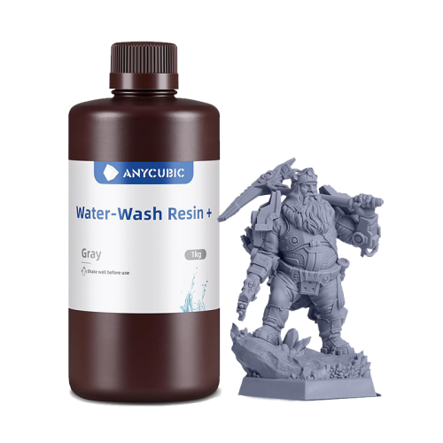 Фотополимер шайыры Anycubic Water-Wash Resin+ сұр