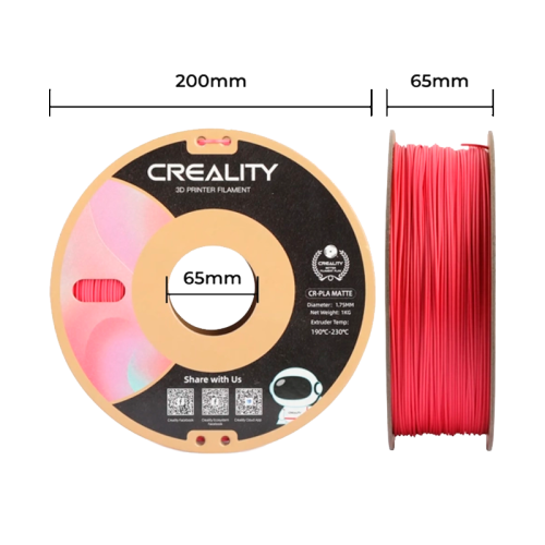 Филамент Creality CR-PLA Matte клубнично-красный Алматы, Казахстан