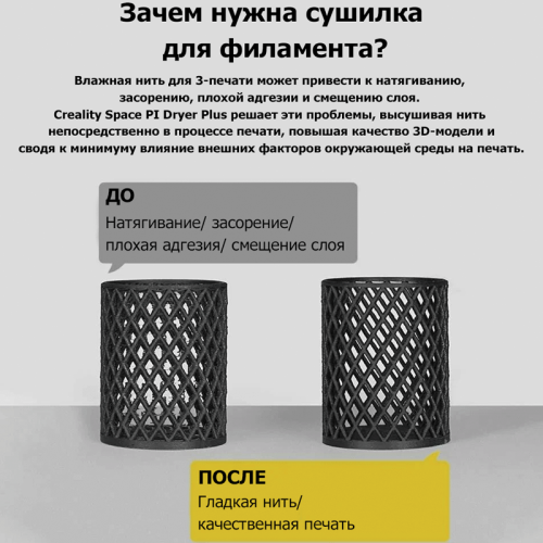 Сушилка филамента Creality Space PI Dryer Plus Алматы, Казахстан