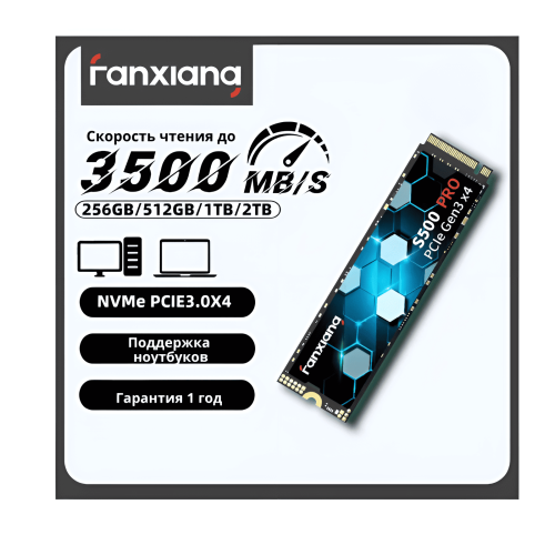 Внутренний SSD Fanxiang S500 Pro 256 ГБ + корпус для SSD Fanxiang MD86 (Type-C) Алматы, Казахстан