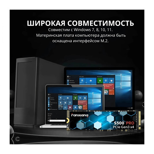 Внутренний SSD Fanxiang S500 Pro 256 ГБ + корпус для SSD Fanxiang MD86 (Type-C) Алматы, Казахстан