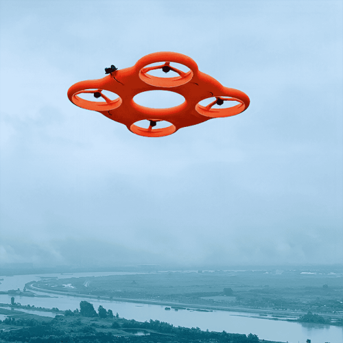 Дрон-спасатель ZFR R7000 в полете над лесом