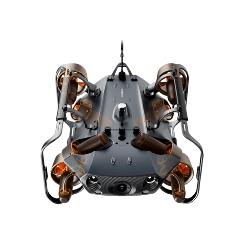 Подводный дрон Chasing X Professional Set в комплекте с аксессуарами, готовый к исследованию подводного мира.