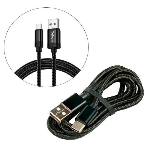 Кабель Tohom USB 2.0 черный 