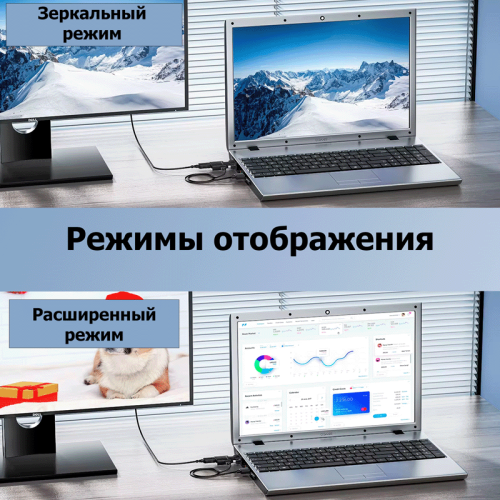 Переходник Tohom HDMI-VGA аудио 3.5 мм Алматы, Казахстан