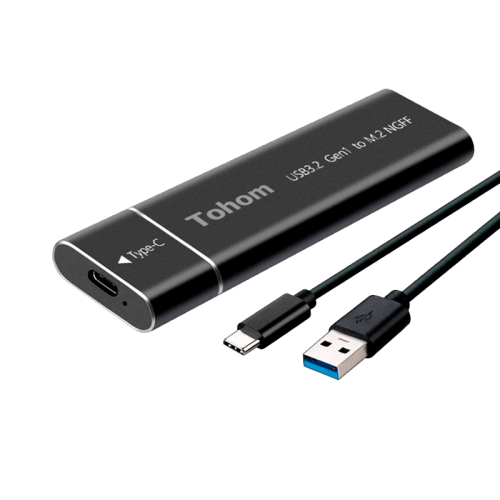 Корпус для внешнего SSD Tohom M.2 NGFF (USB 3.2 Gen 1) черный