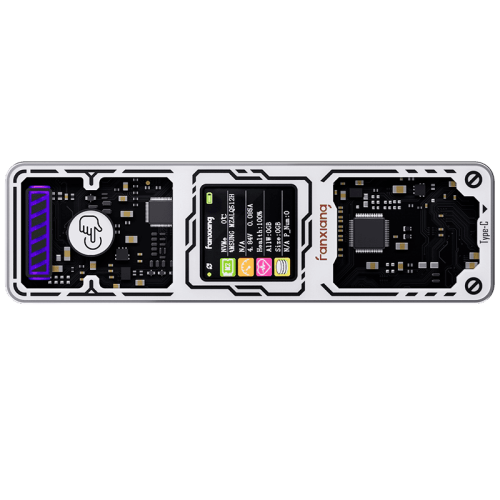 Внешний бокс FanXiang MD86 серый 2.5 дюйма с подключенным кабелем USB 3.0