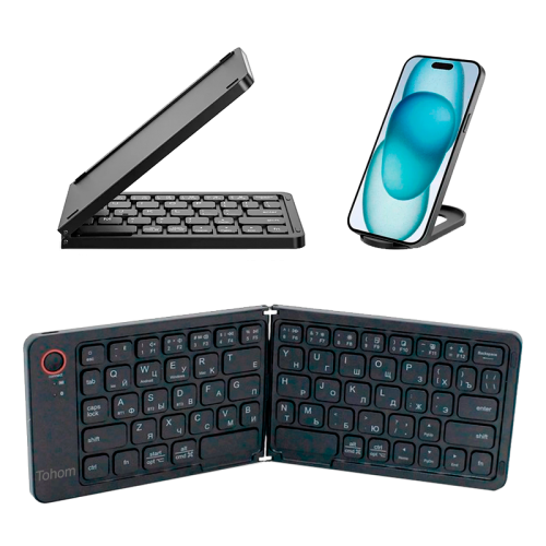 Складная Bluetooth-клавиатура Tohom B023 140650016 – купить с доставкой по Новосибирску |