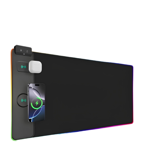 Tohom Коврик для мыши с RGB подсветкой и беспроводной зарядкой