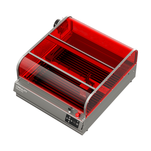 Лазерный станок Creality Falcon 2 Pro 22W гравирует на деревянной заготовке, крупный план работы лазера