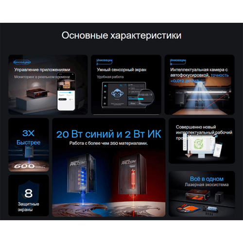 Лазерный станок Creality Falcon A1 Pro в работе