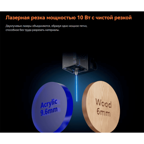 Лазерный станок Creality Falcon A1 в работе, демонстрирующий точную резку