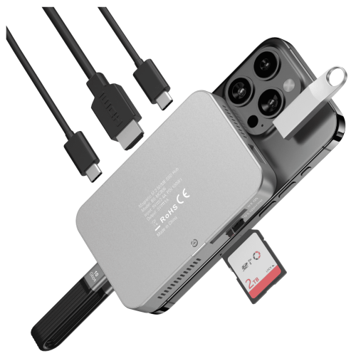 Магнитный USB - C хаб 8 в 1 Tohom с памятью 2 TB