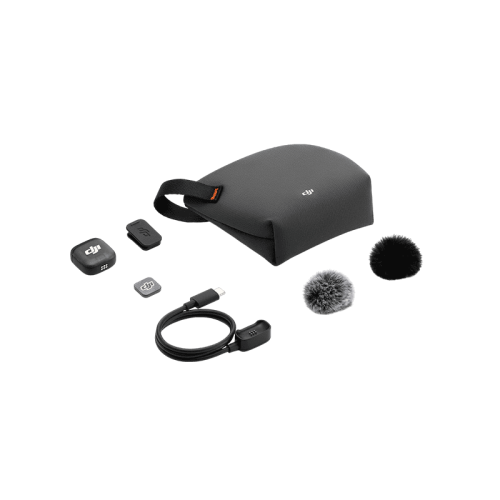 DJI Mic 3 Қара микрофон таратқышы.