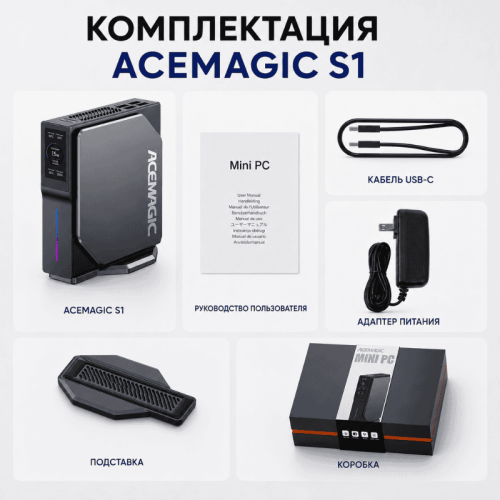 Мини ПК ACEMAGIC S1 - максимум производительности в минимальном корпусе 172884105 – купить в Алматы и по Казахстану | ACEMAGIC