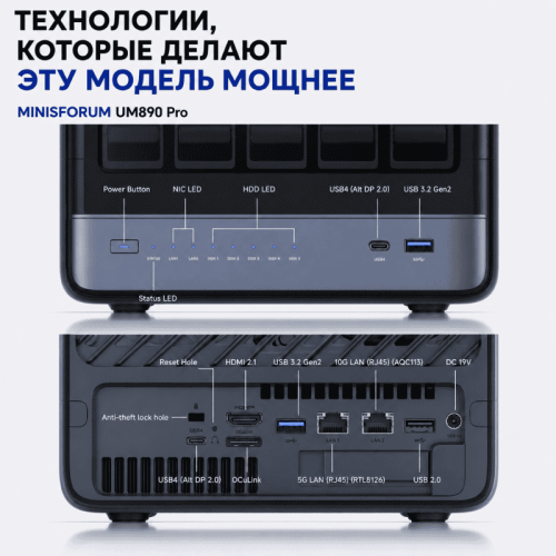 MINISFORUM N5 Pro шағын ДК – ықшам пішімдегі қуат. 173655877 – Алматы және Қазақстан бойынша сатып алу | MINISFORUM