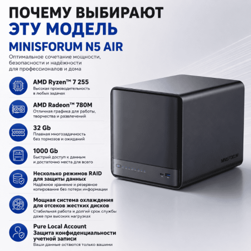 Мини ПК MINISFORUM MINISFORUM N5 AIR - мощность, которая работает на вас