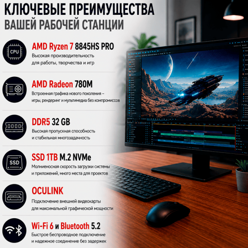 AOOSTAR GEM12 Pro мини-компьютері – жаңартуға дайын кәсіби жұмыс станциясы 173022955 – Алматы және Қазақстан бойынша сатып алу |