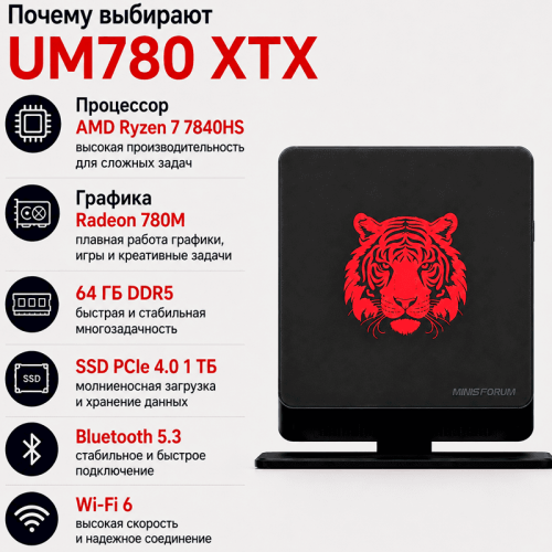 Мини ПК MINISFORUM UM780 XTX - компьютер, который не придётся менять через несколько лет