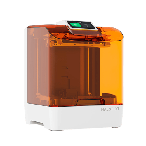 3D-принтер Creality Halot X1 Combo в работе, демонстрирующий высокодетализированную модель