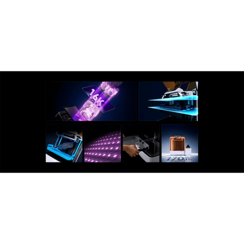 3D-принтер Creality Halot X1 Combo в работе, демонстрирующий высокодетализированную модель