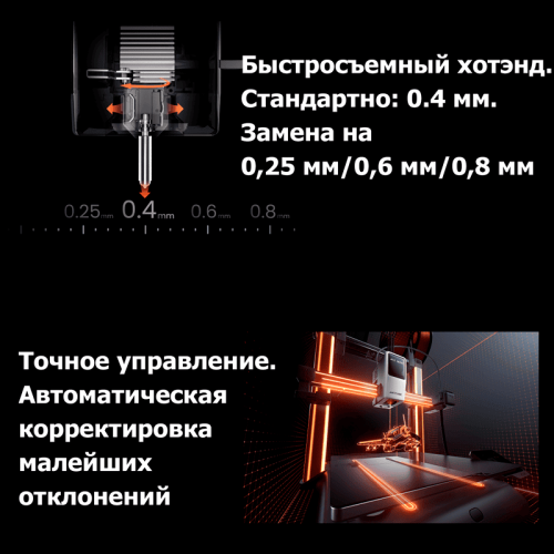 3D-принтер Anycubic Kobra X в действии, печатающий модель