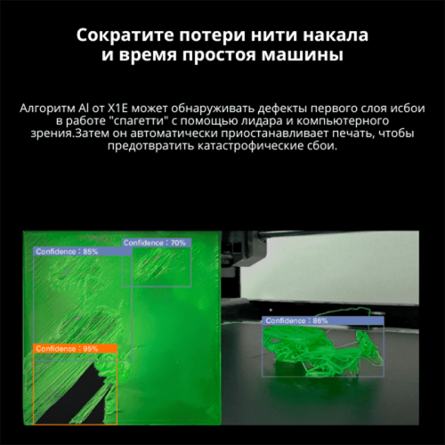 3D-принтер Bambu Lab X1E (EU версия) в работе, печатающий сложную модель 