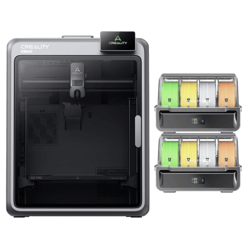 3D принтер Creality K2 Pro Combo в работе, демонстрирующий высокую детализацию печати