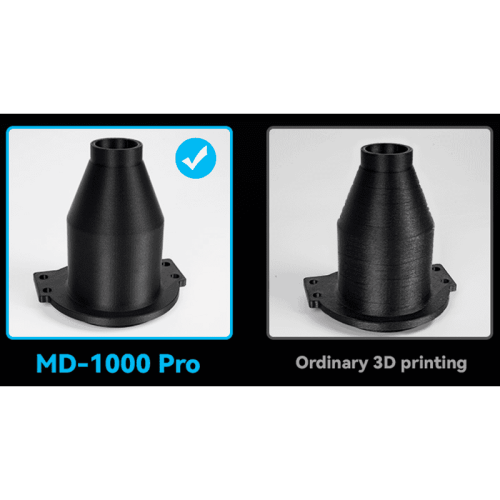 3D принтер MINGDA MD-1000 Pro в работе, печатающий сложную модель