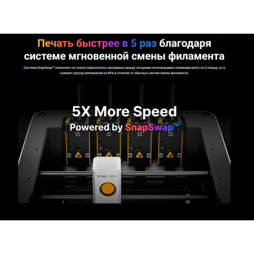 3D принтер Snapmaker U1 в процессе высокоточной печати