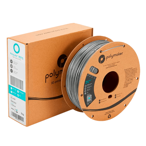 Пластик для 3D-печати Polymaker PB01012 PolyLite PETG серебристый