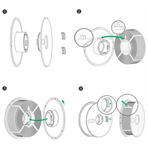 Катушка фиолетового ABS пластика Bambu Lab 1.75 мм 1 кг