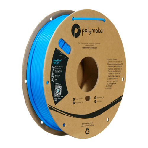 Пластик для 3D-печати Polymaker PD01005 PolyFlex TPU95 Синий 116525180 – купить в Новосибирске | Polymaker