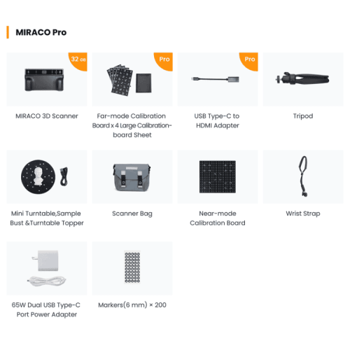 3D-сканер Revopoint MIRACO PRO Standard — профессиональное сканирование объектов