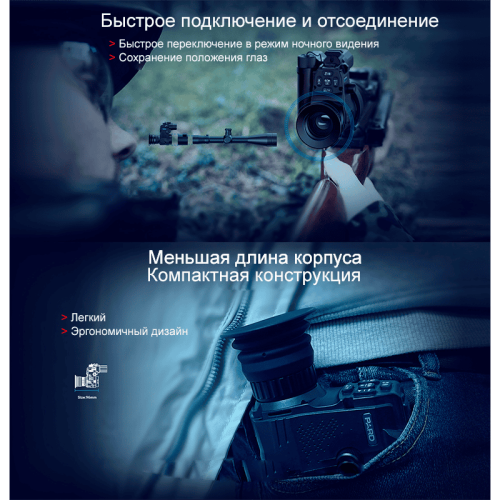 Цифровая насадка ночного видения PARD NV007SP (850 нм) на дневном прицеле