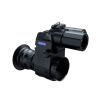 Цифровая насадка ночного видения PARD NV007SP-LRF (850 нм) с интегрированным лазерным дальномером, установленная на оптику.