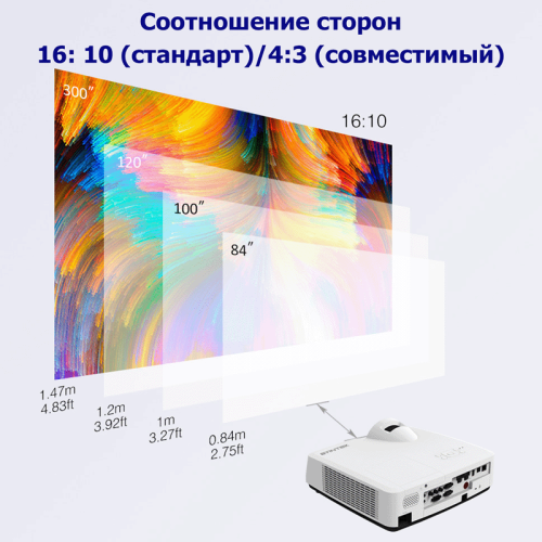 Короткофокусный проектор Byintek  C500WST BYINTEK C500WST – купить с доставкой по Новосибирску | Byintek