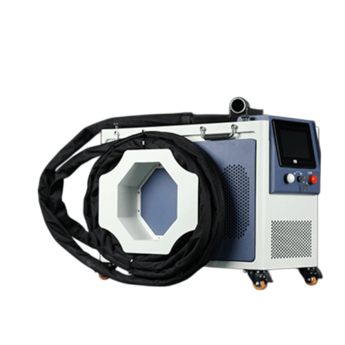 Ручной лазерный сварочный аппарат DMK GT-500 JPT 500Вт в работе