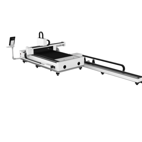 Волоконно-оптический лазерный станок 3015ER Hongniu в работе, резка листового металла