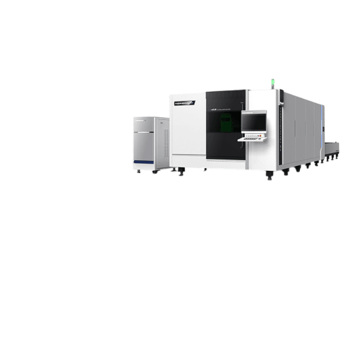 Волоконно-оптический лазерный станок HONGNIU 3015HR в работе, резка металлического листа с ЧПУ