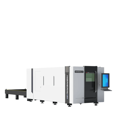 Волоконно-оптический лазерный станок HONGNIU 3015HSD в работе