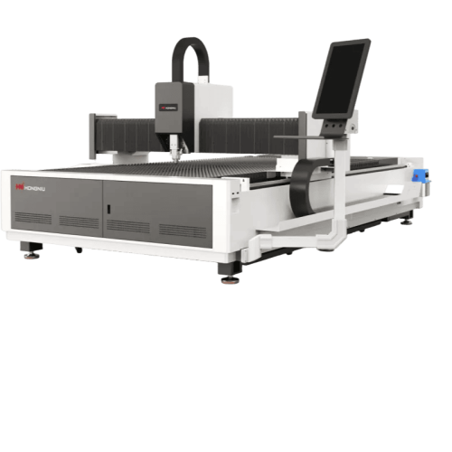 Станок для лазерной резки HONGNIU 3015L в работе