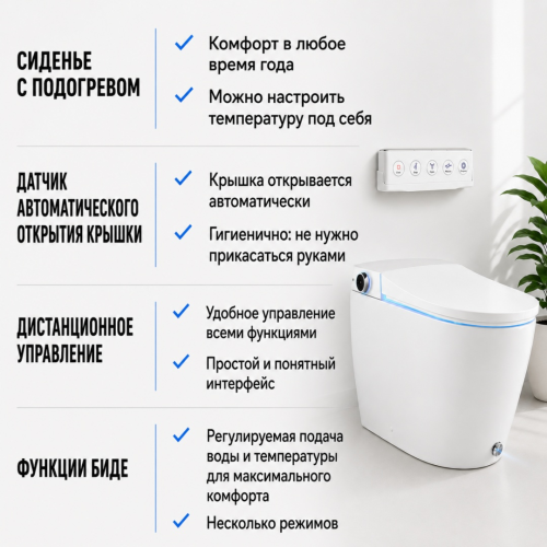 Умный унитаз Tohom-WC-6000